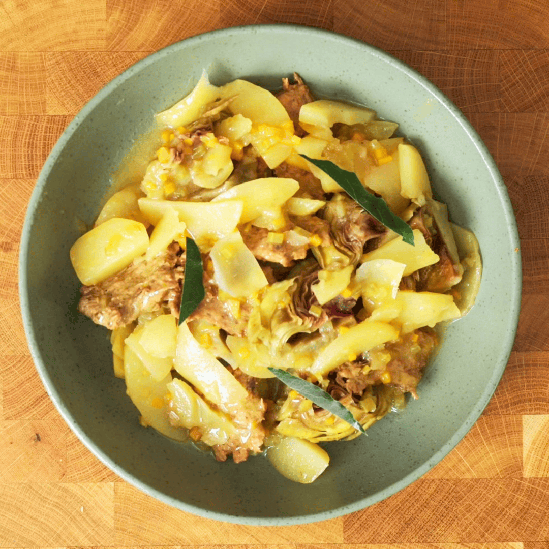 [MOCK]® Lamb Spezzatino with Potatoes & Artichoke